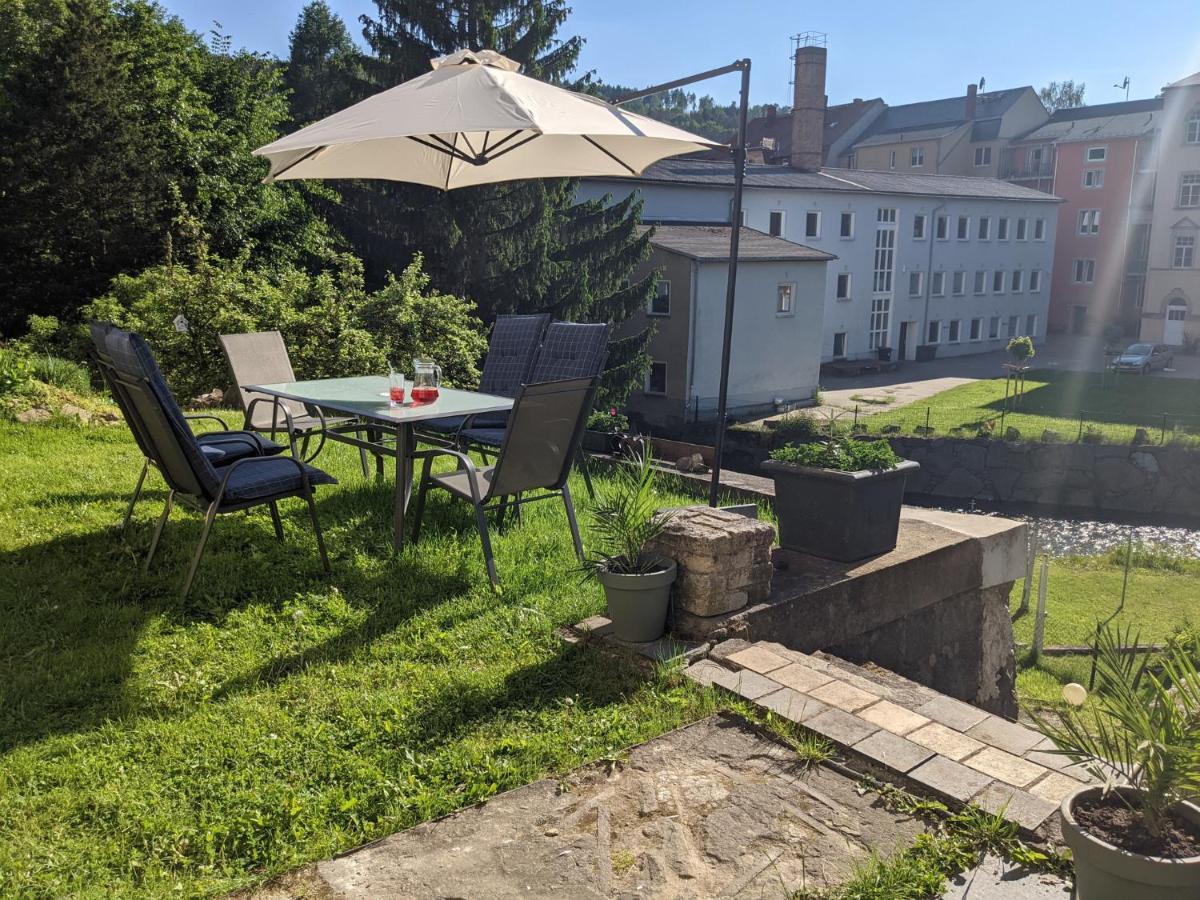 Urlaubstraum Mit Pool, Terrasse & Fluss Im Garten - Ut Apartman Sebnitz Kültér fotó
